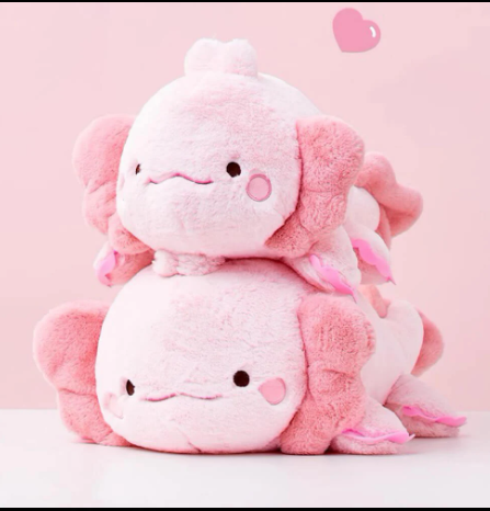 Kawaii Axolotl Plushie with Heart Gills – Soft & Adorable